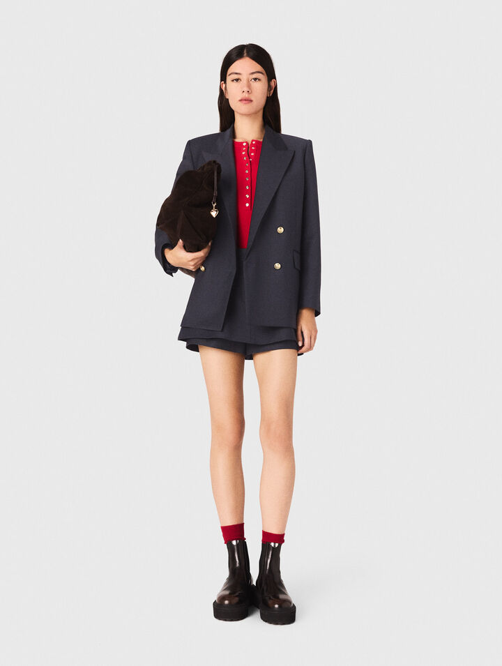 Giacca tailleur con bottoni dorati