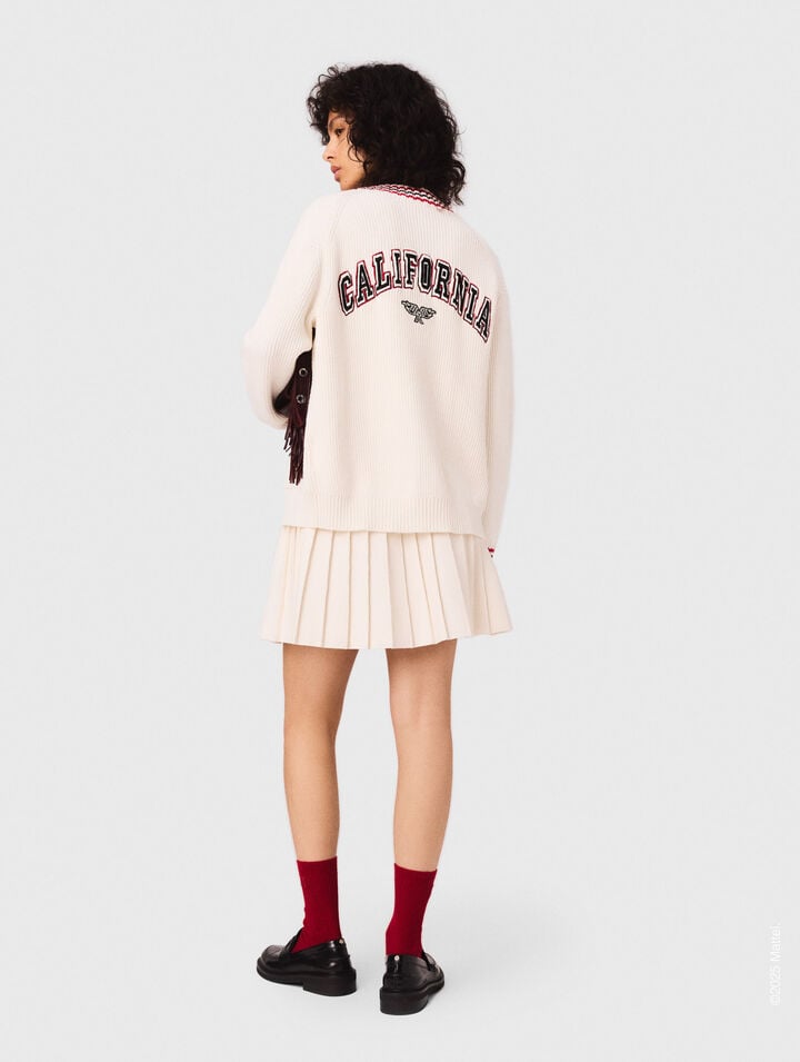 Cardigan lungo ricamato