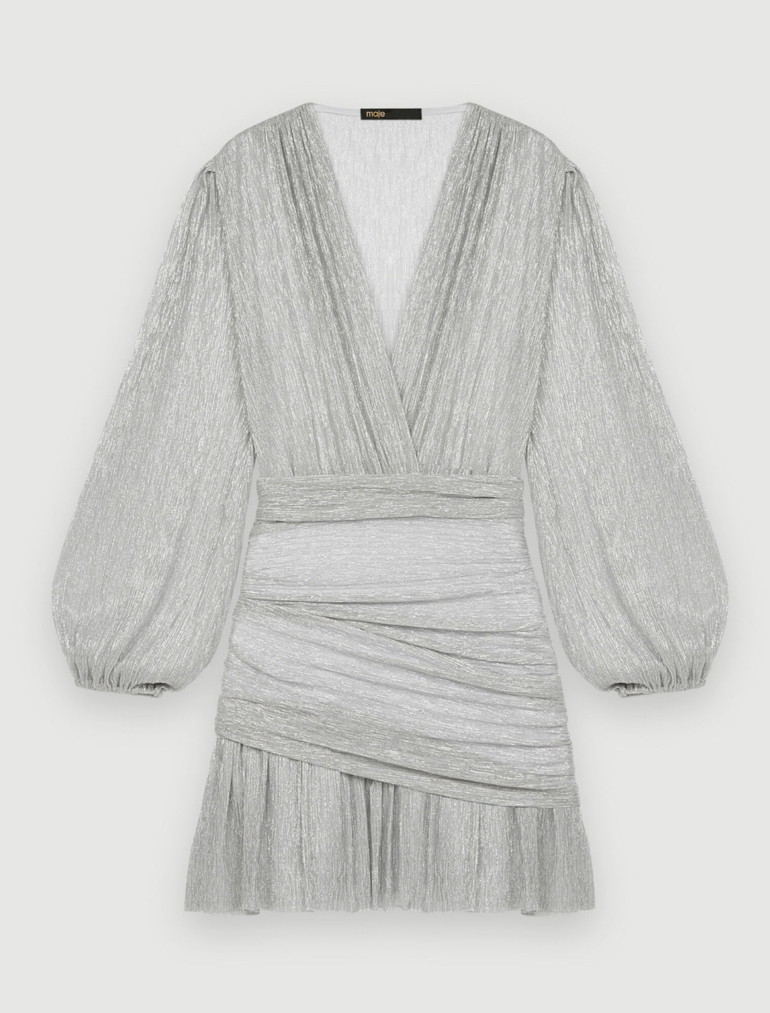 Abito drappeggiato in lurex