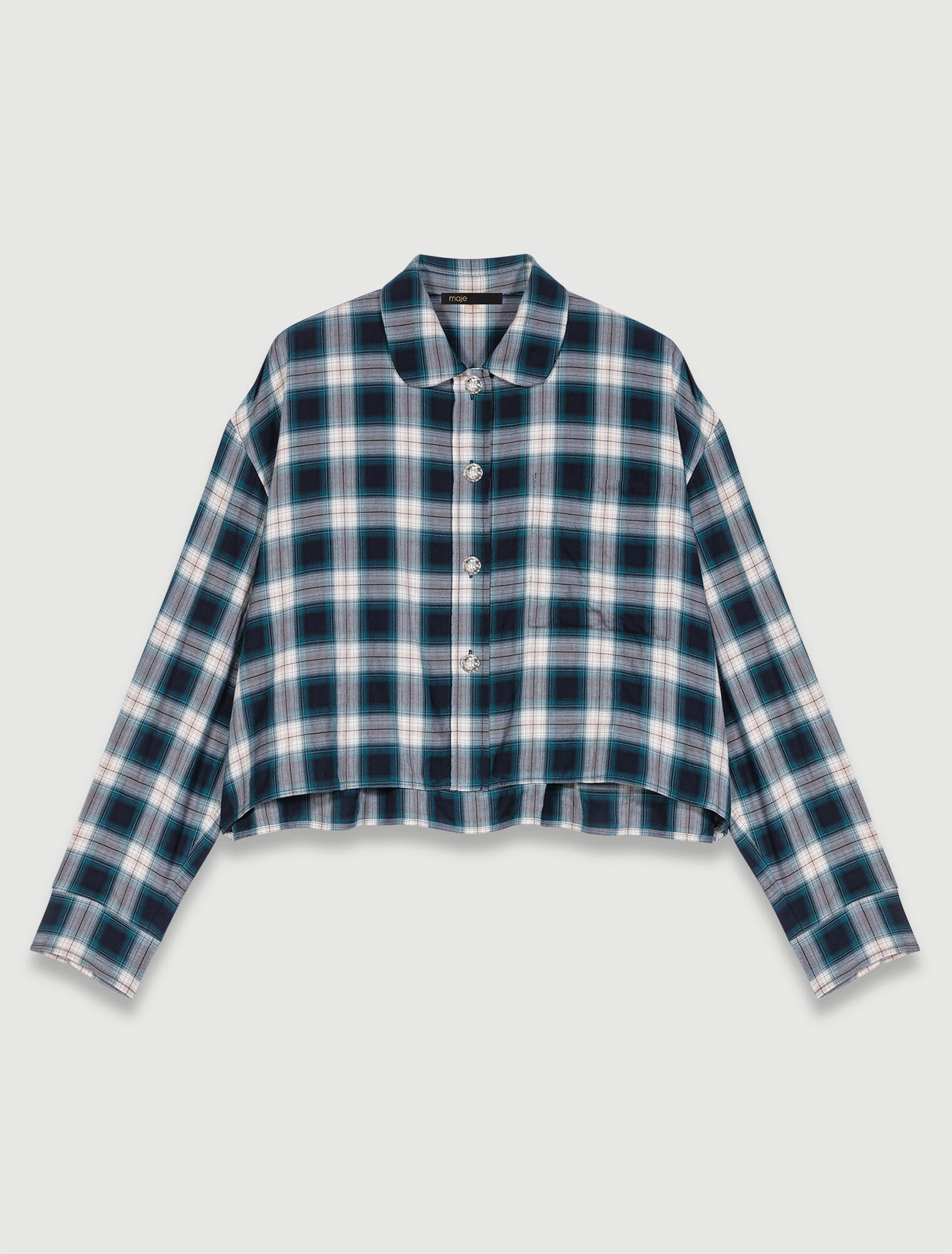Camicia corta a quadri