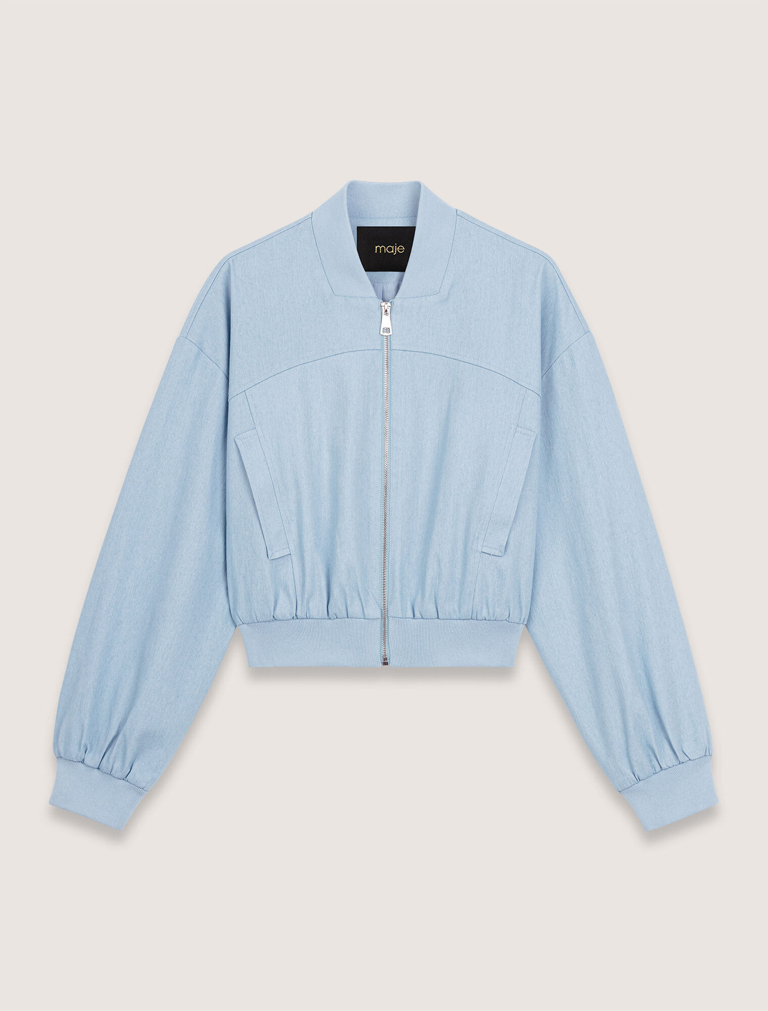 Giubbotto bomber corto in denim