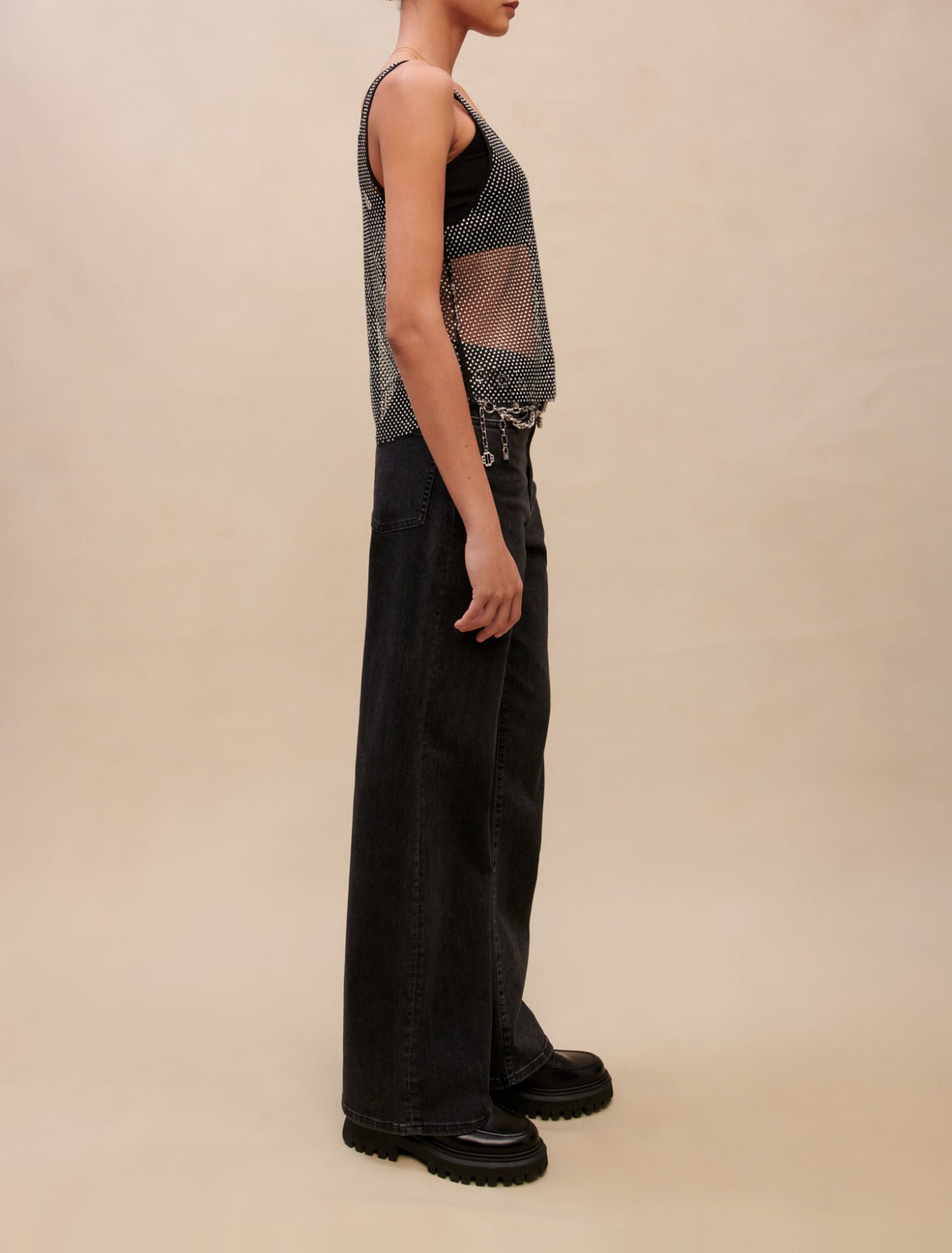 Top con strass