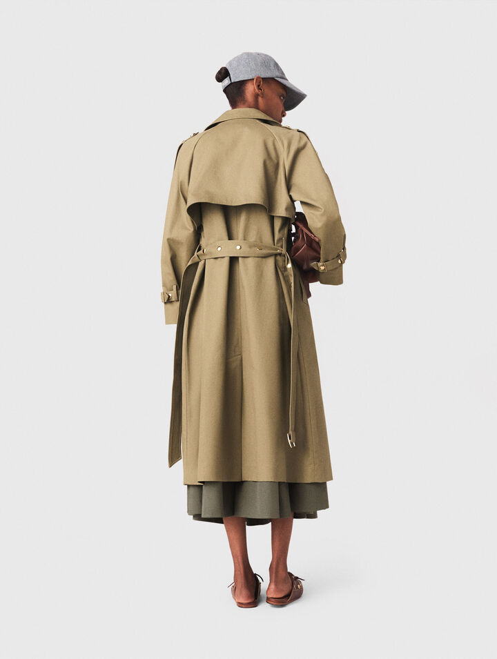 Trench borchie collo rimovibile