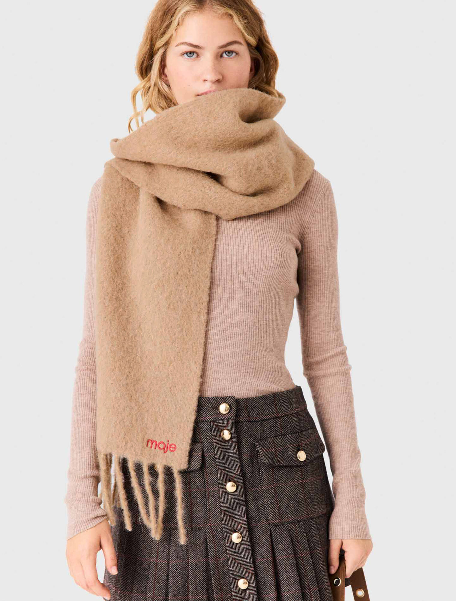 Sciarpa in misto lana e alpaca