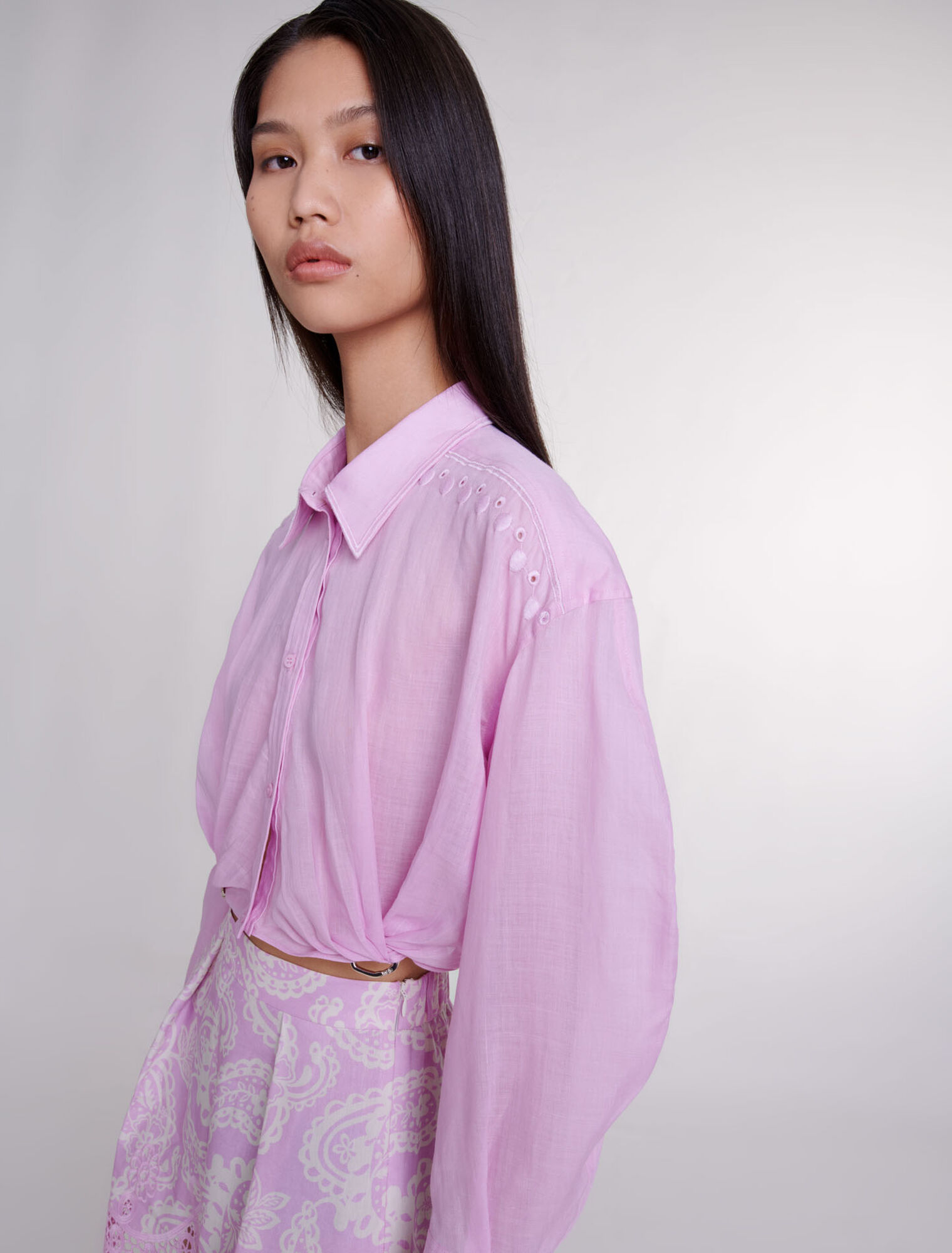 Camicia corta in ramia