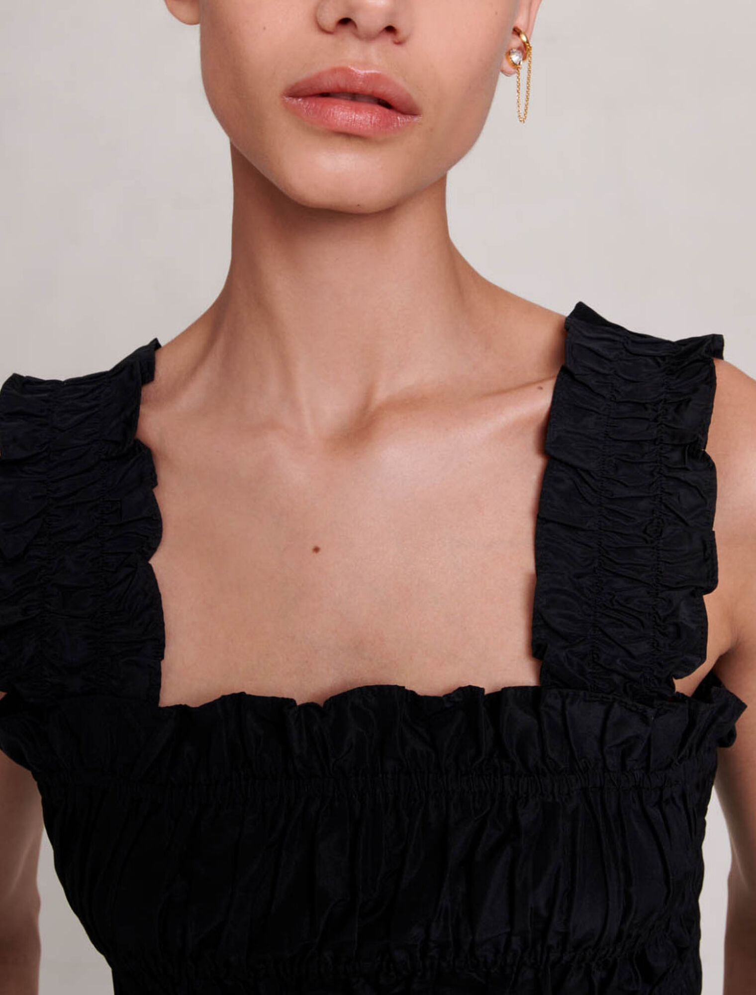Crop top con punto smock