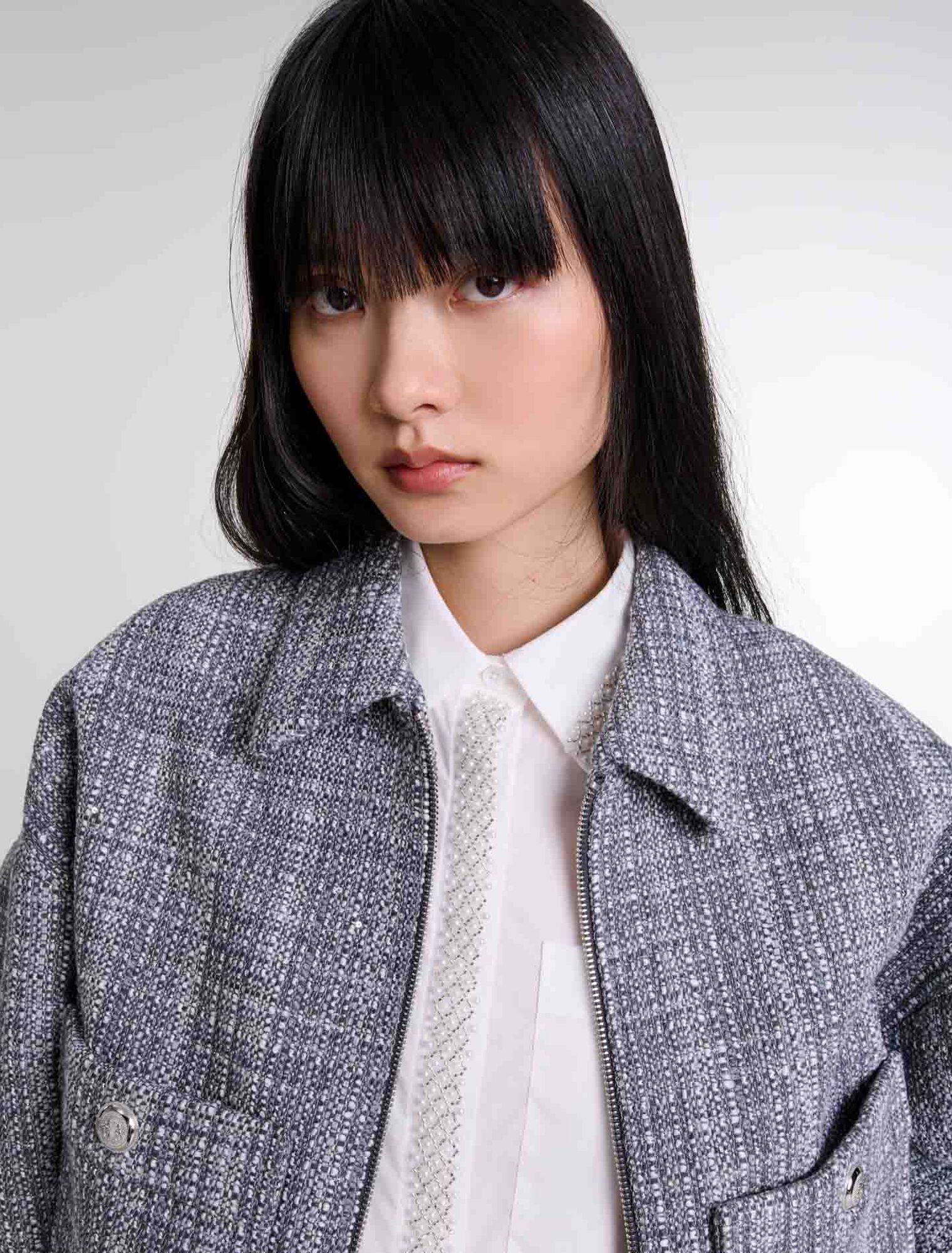Giubbotto corto in tweed