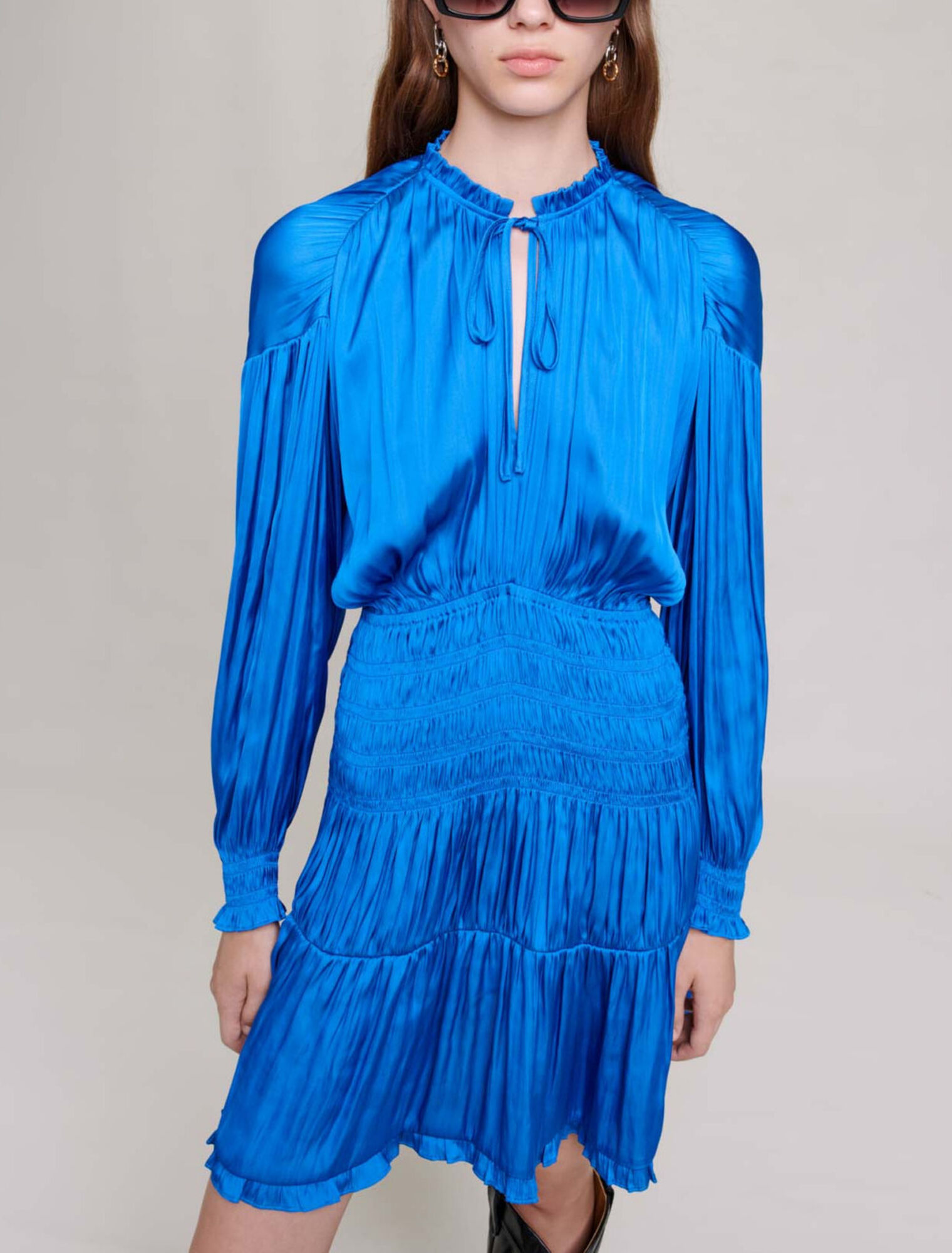 Abito con smock blu