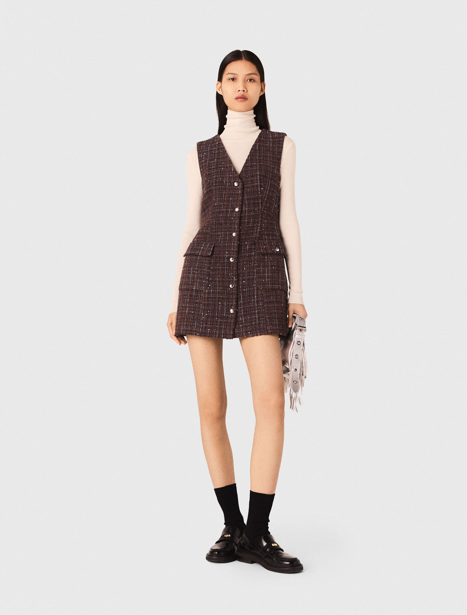 Abito corto in tweed