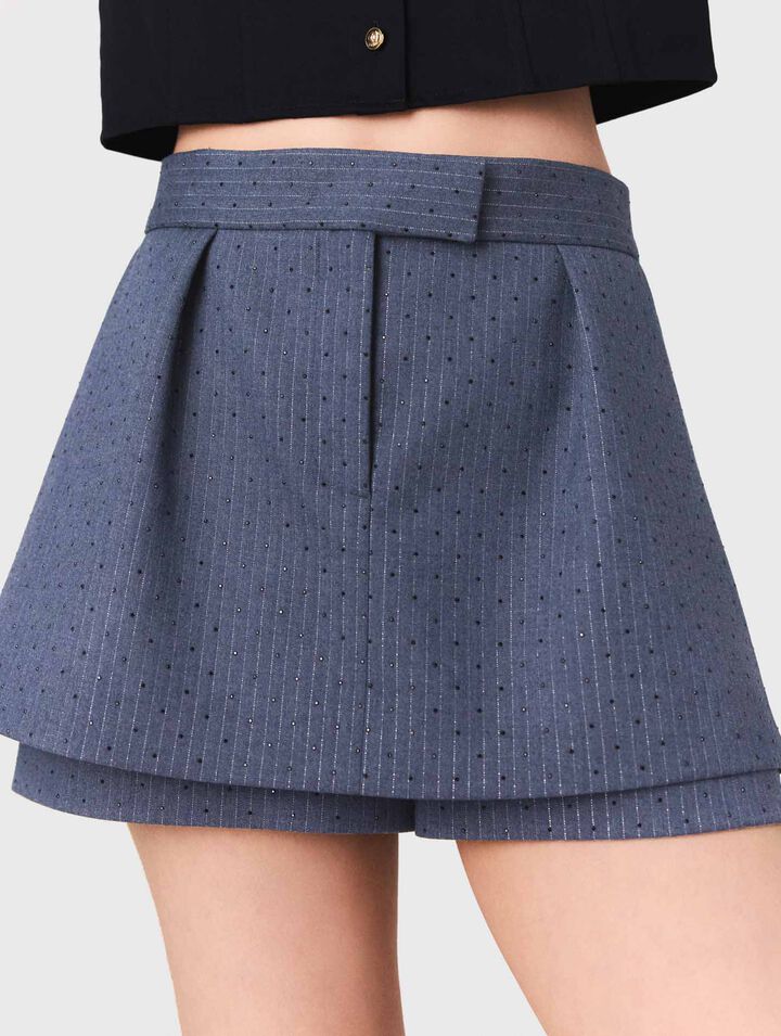Shorts con strass