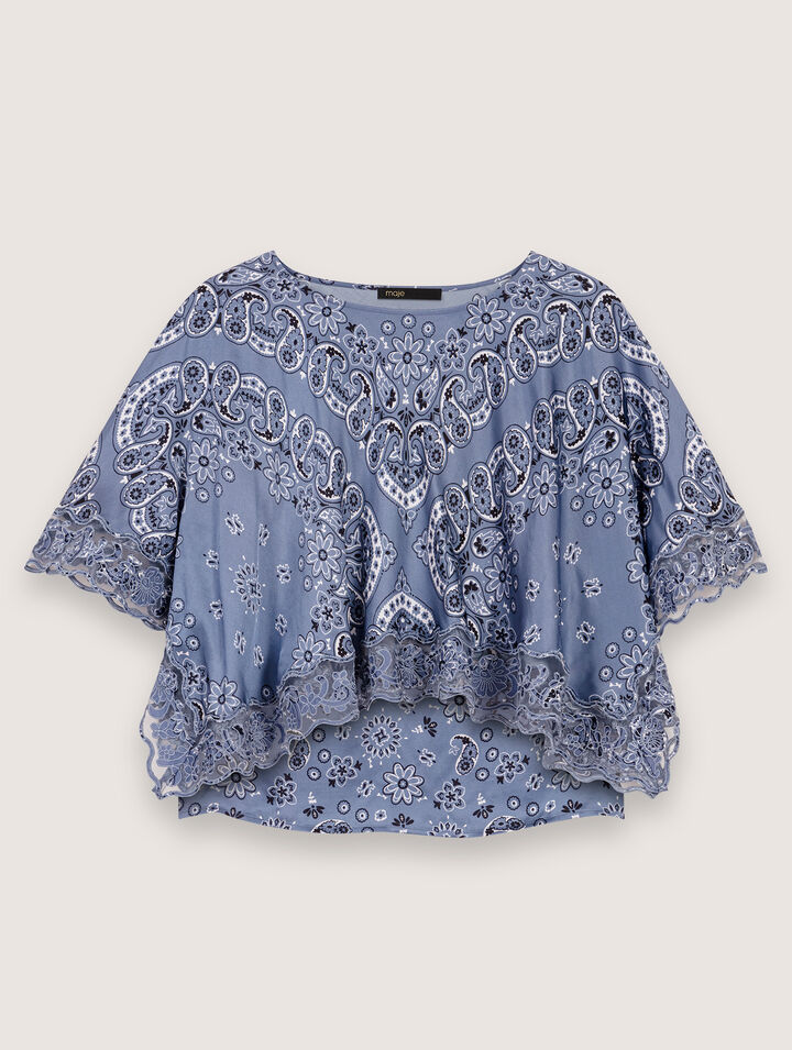Top fluido con stampa