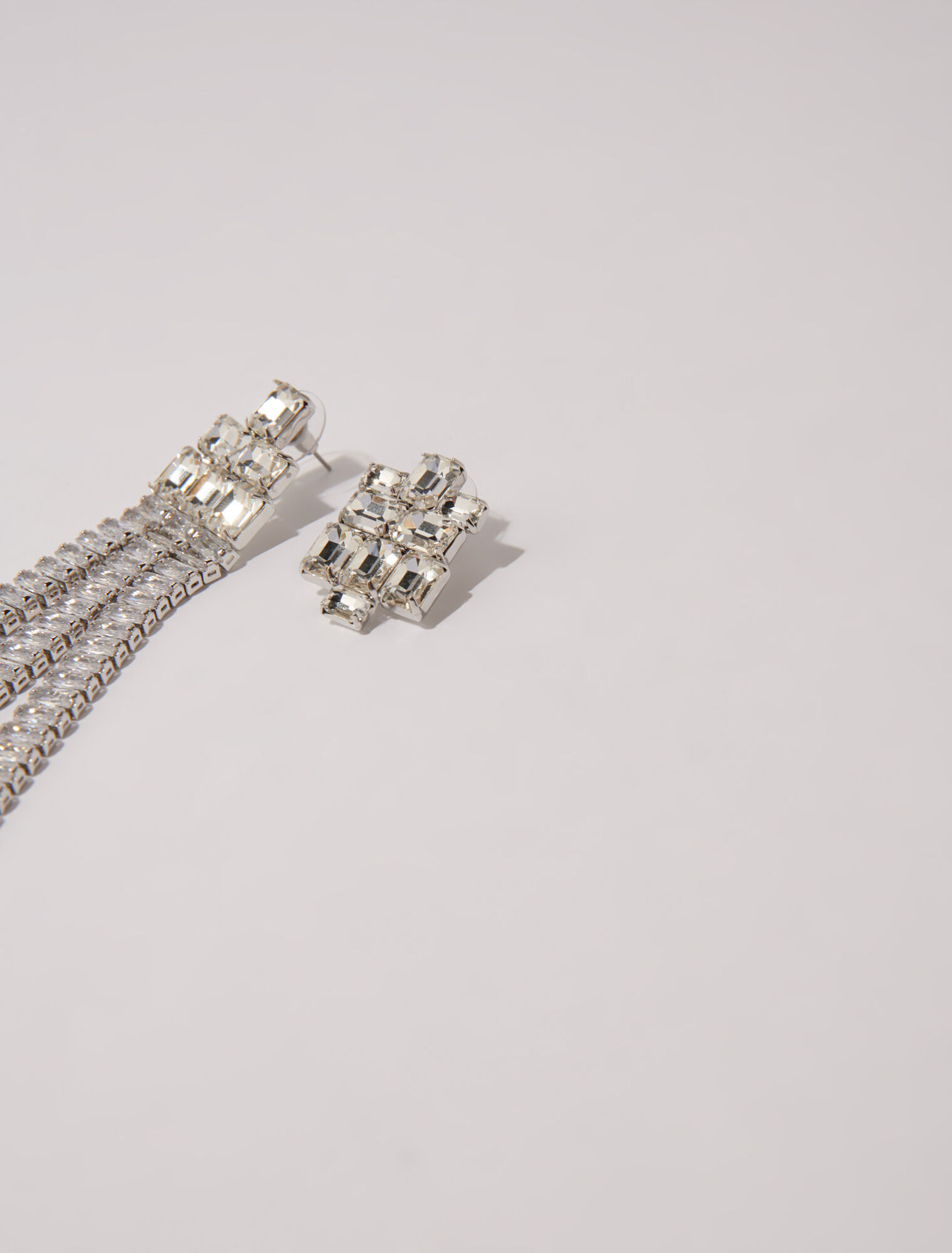 Orecchini con strass a cascata