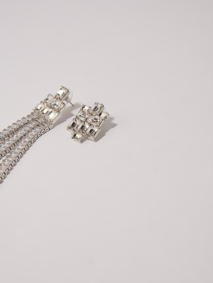 Orecchini con strass a cascata