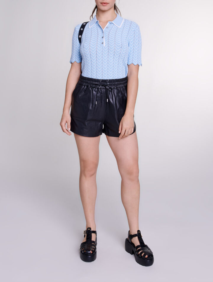 Shorts in pelle