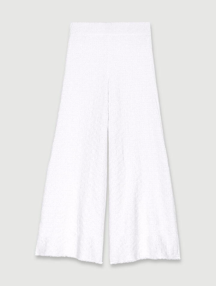 Pantaloni larghi in tweed