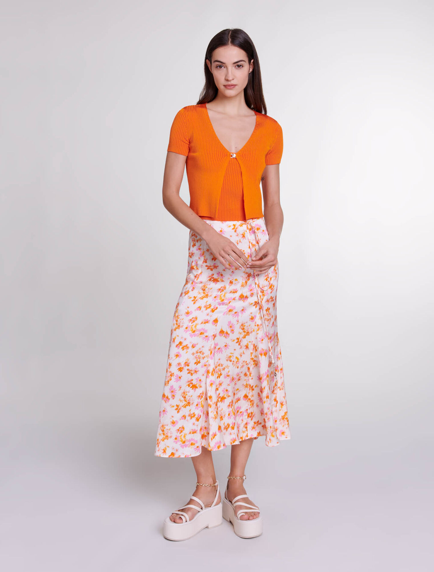 Twin set in maglia a coste