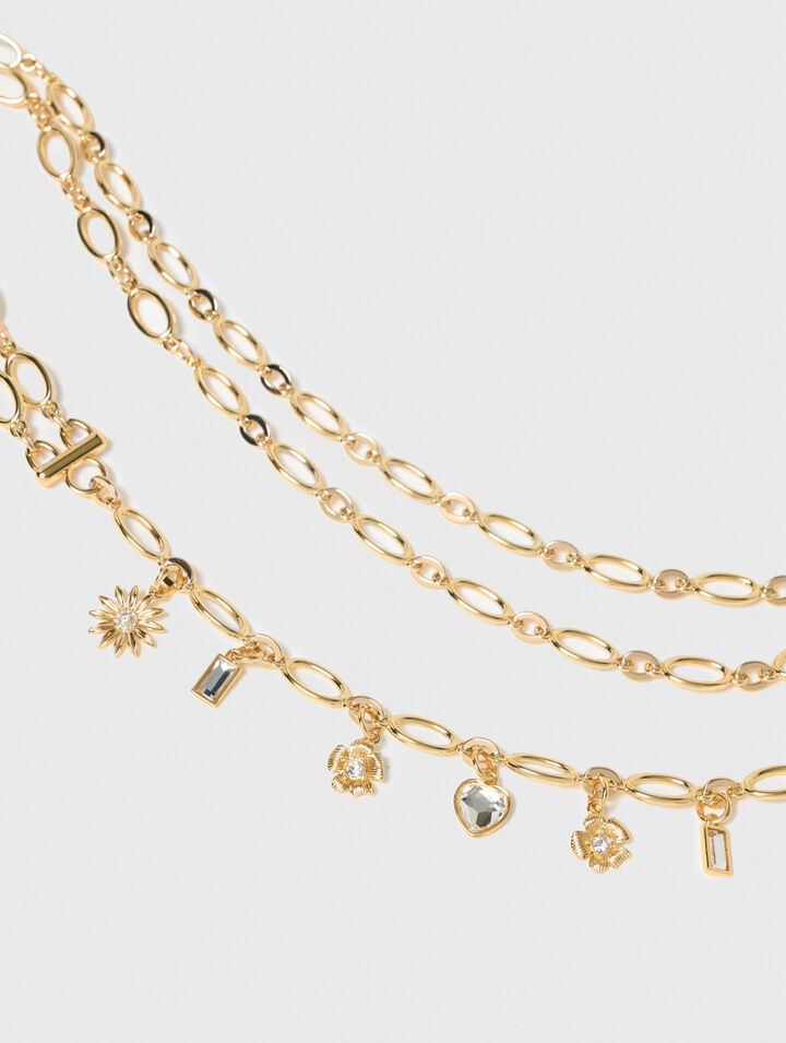 Cintura a doppia catena con charms