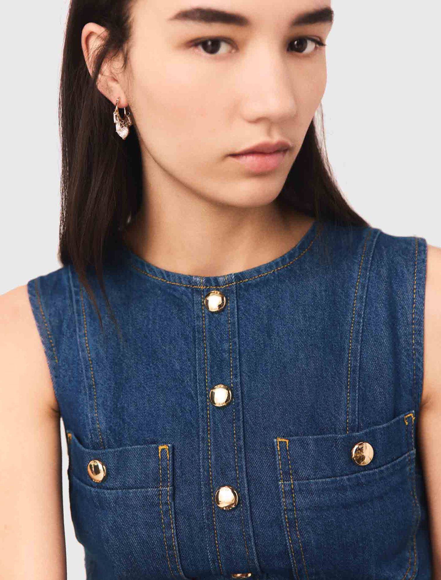 Cerchi dorati con gioielli strass