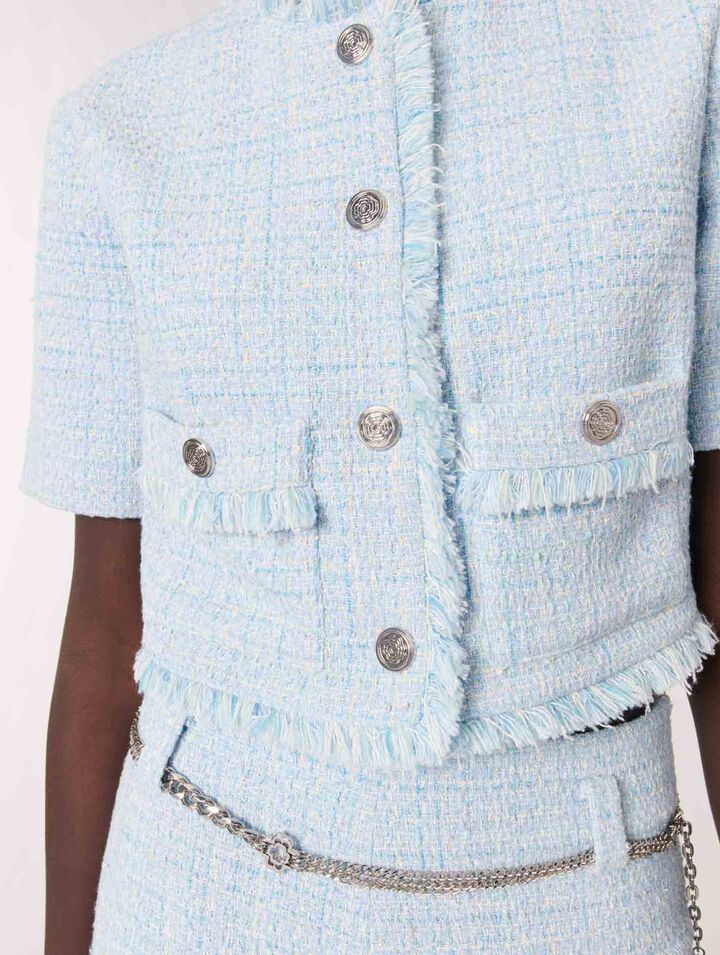 Giacca corta in tweed
