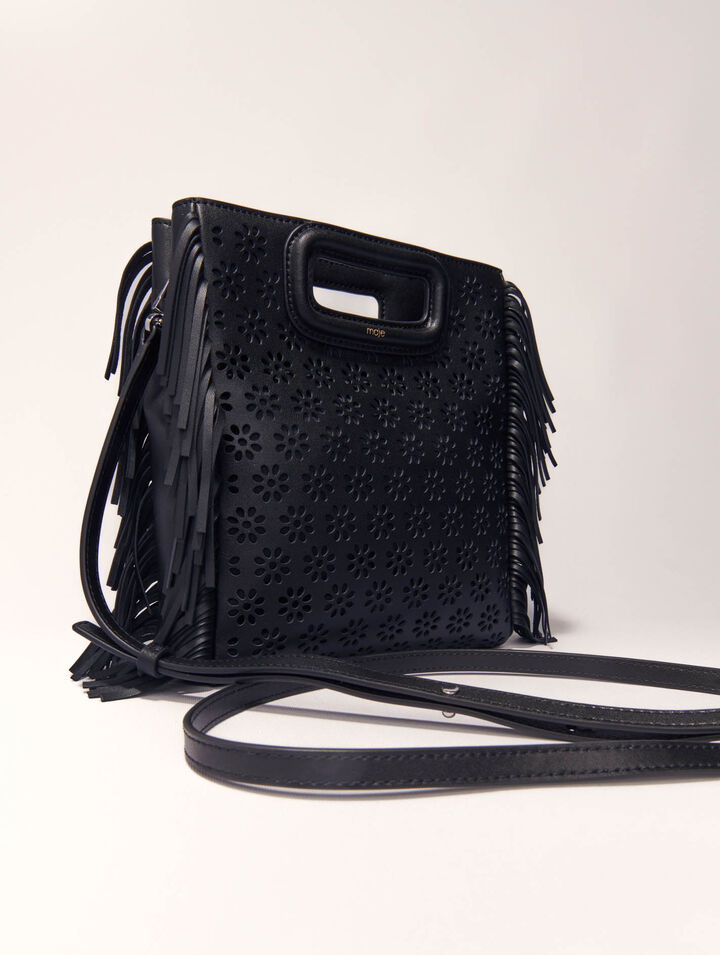 Borsa M in pelle traforata
