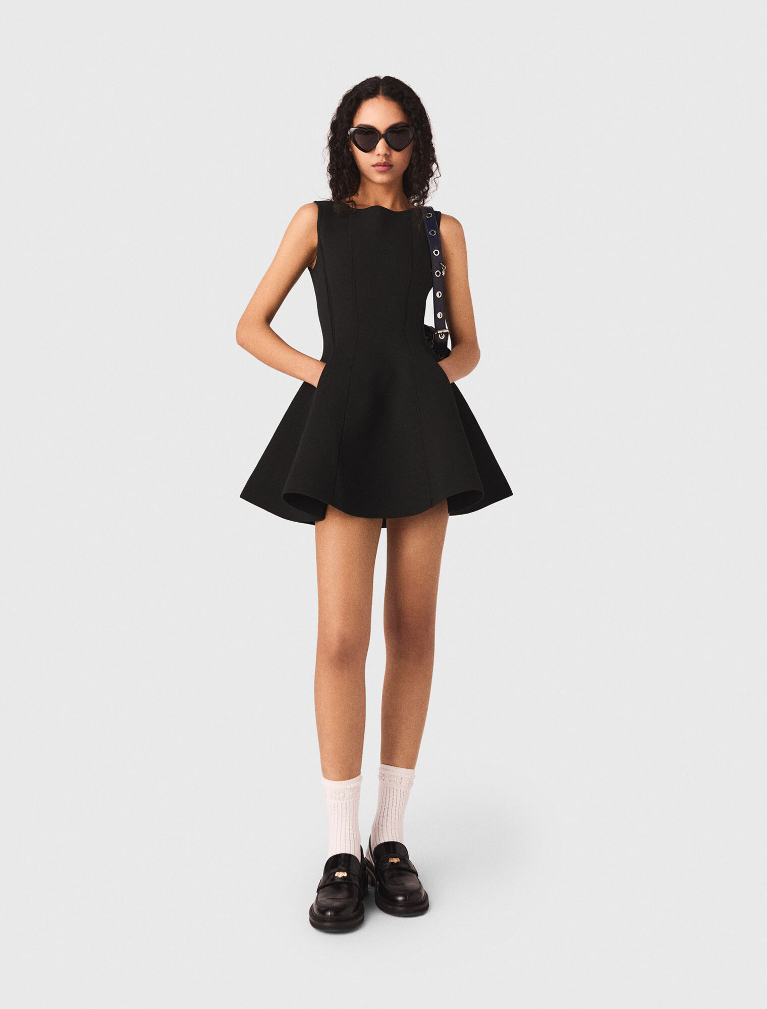 Abito skater con fiocchi gioiello