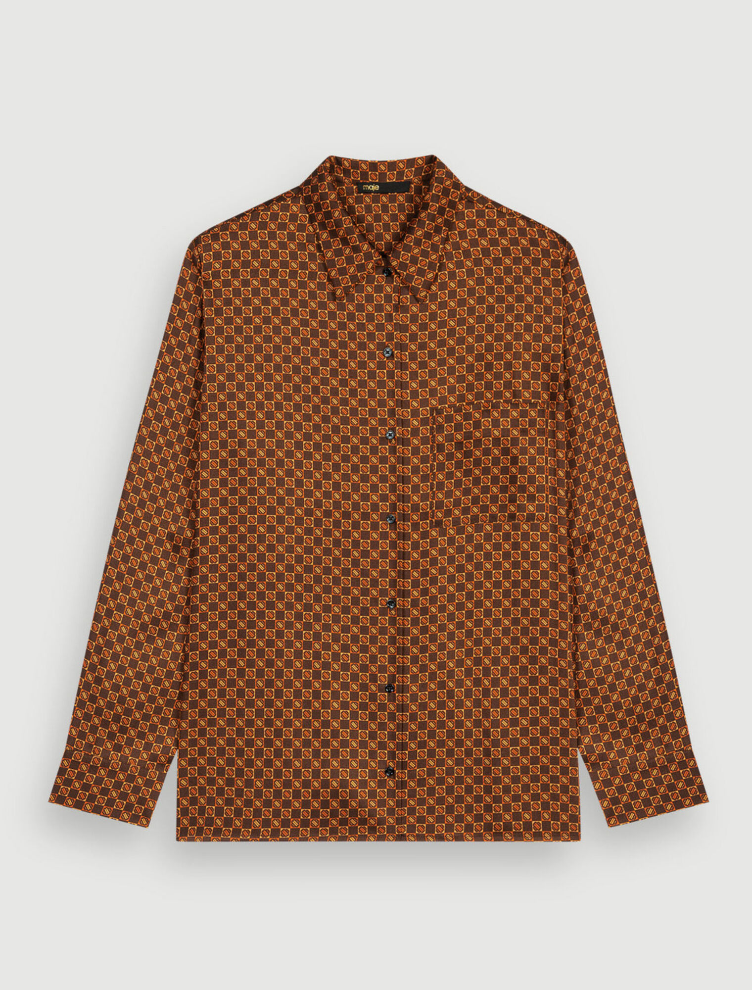 Camicia in raso stampato Mini Clover