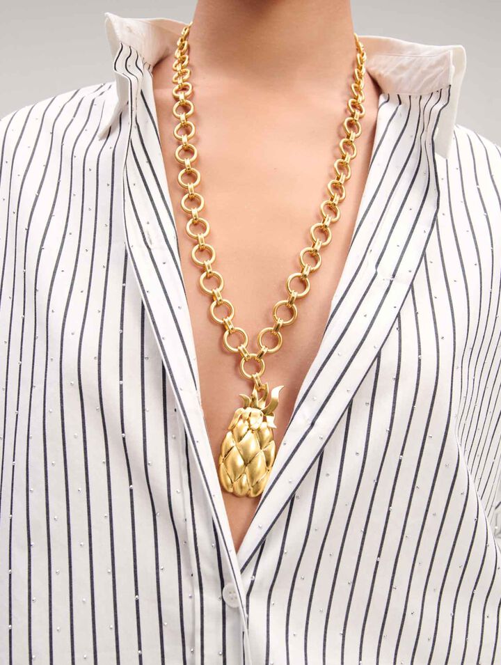 Camicia a righe glitterata