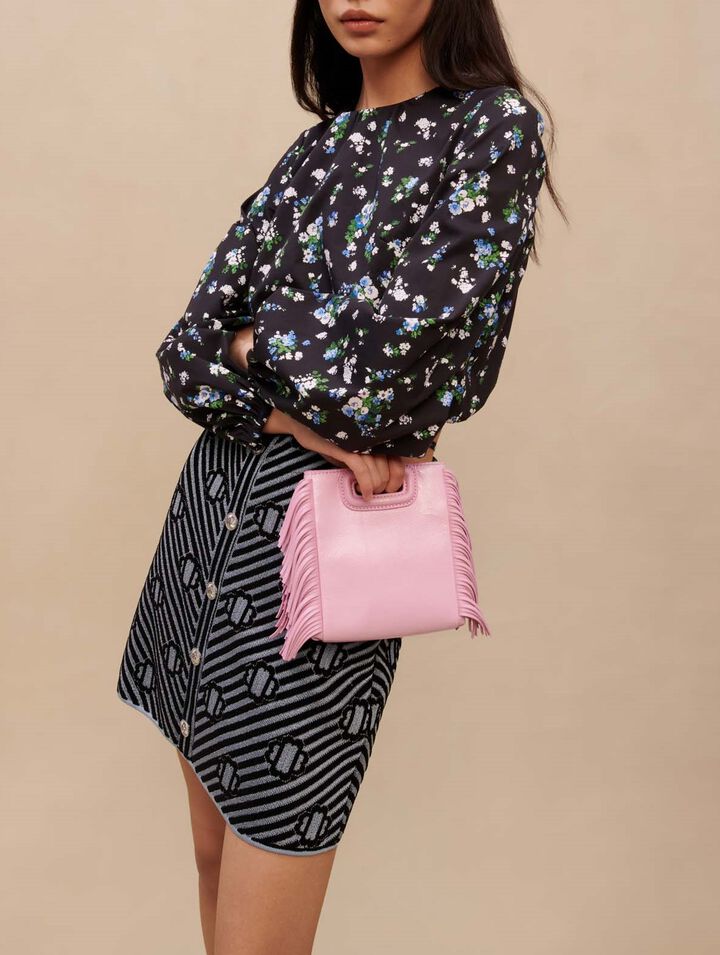 Borsa M Mini in pelle rosa