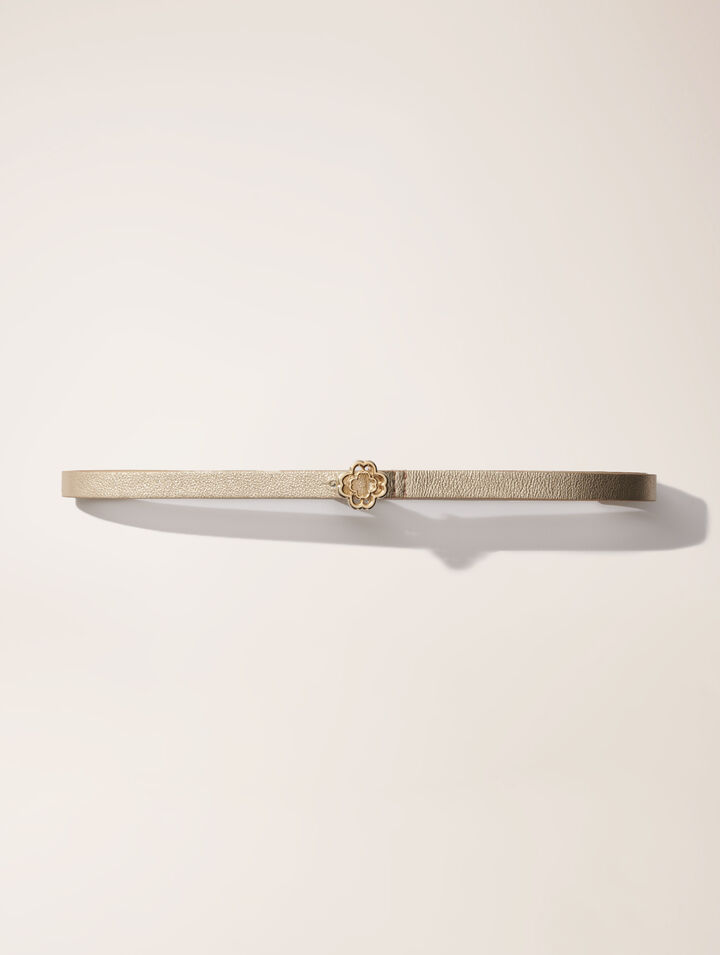 Cintura sottile con fibbia Clover