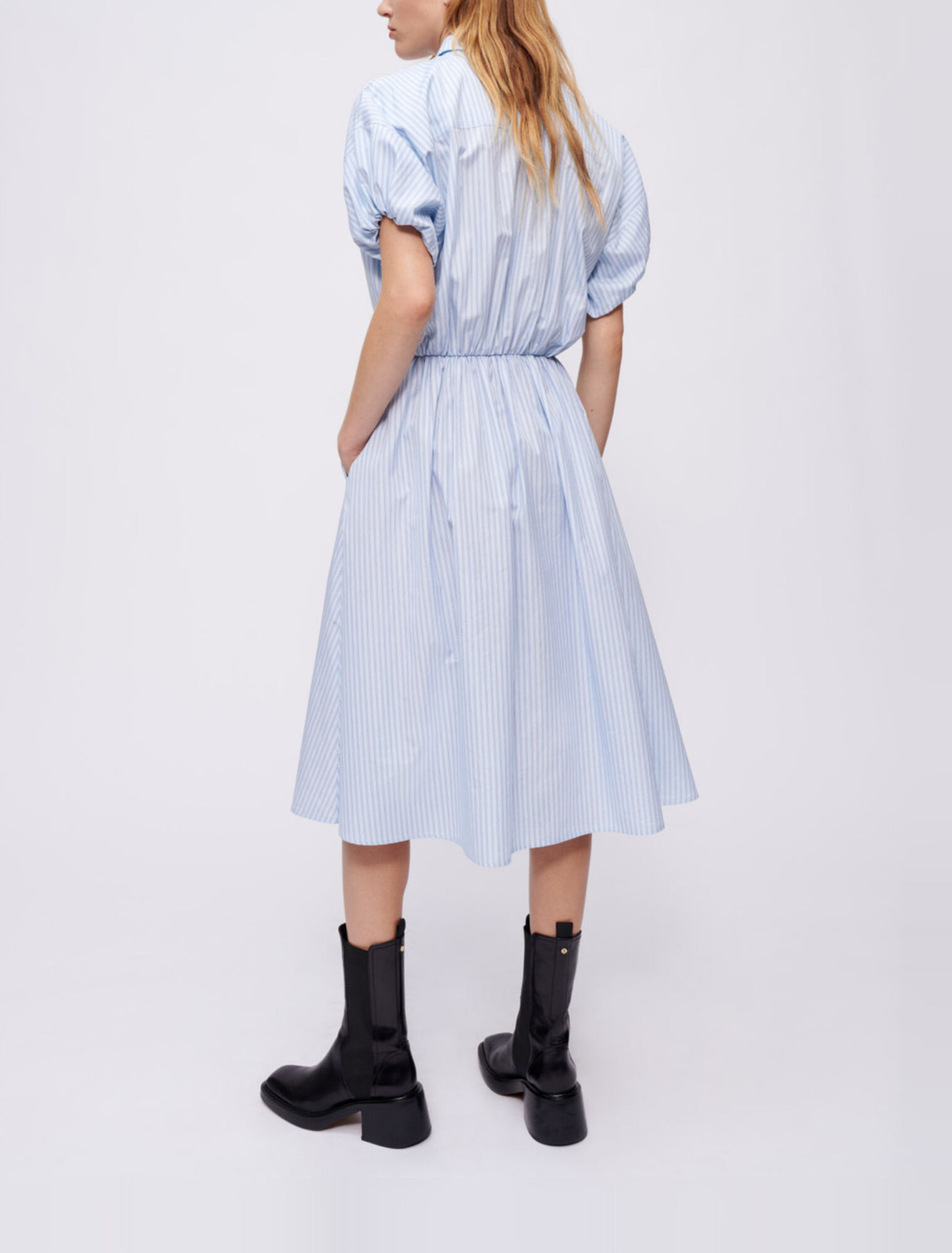 Abito-camicia a righe