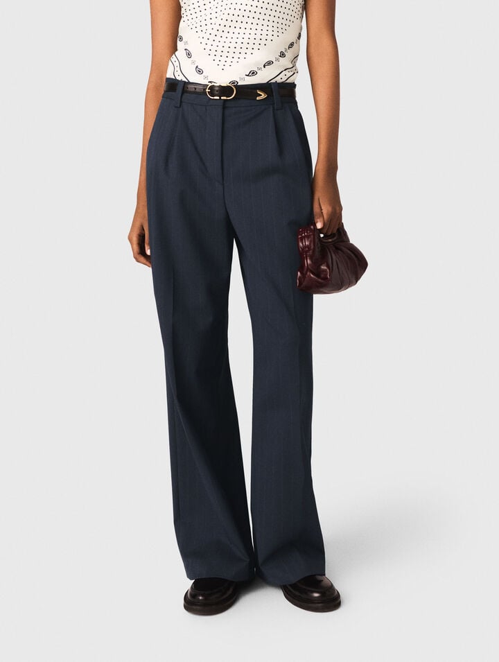 Pantaloni da tailleur a righe