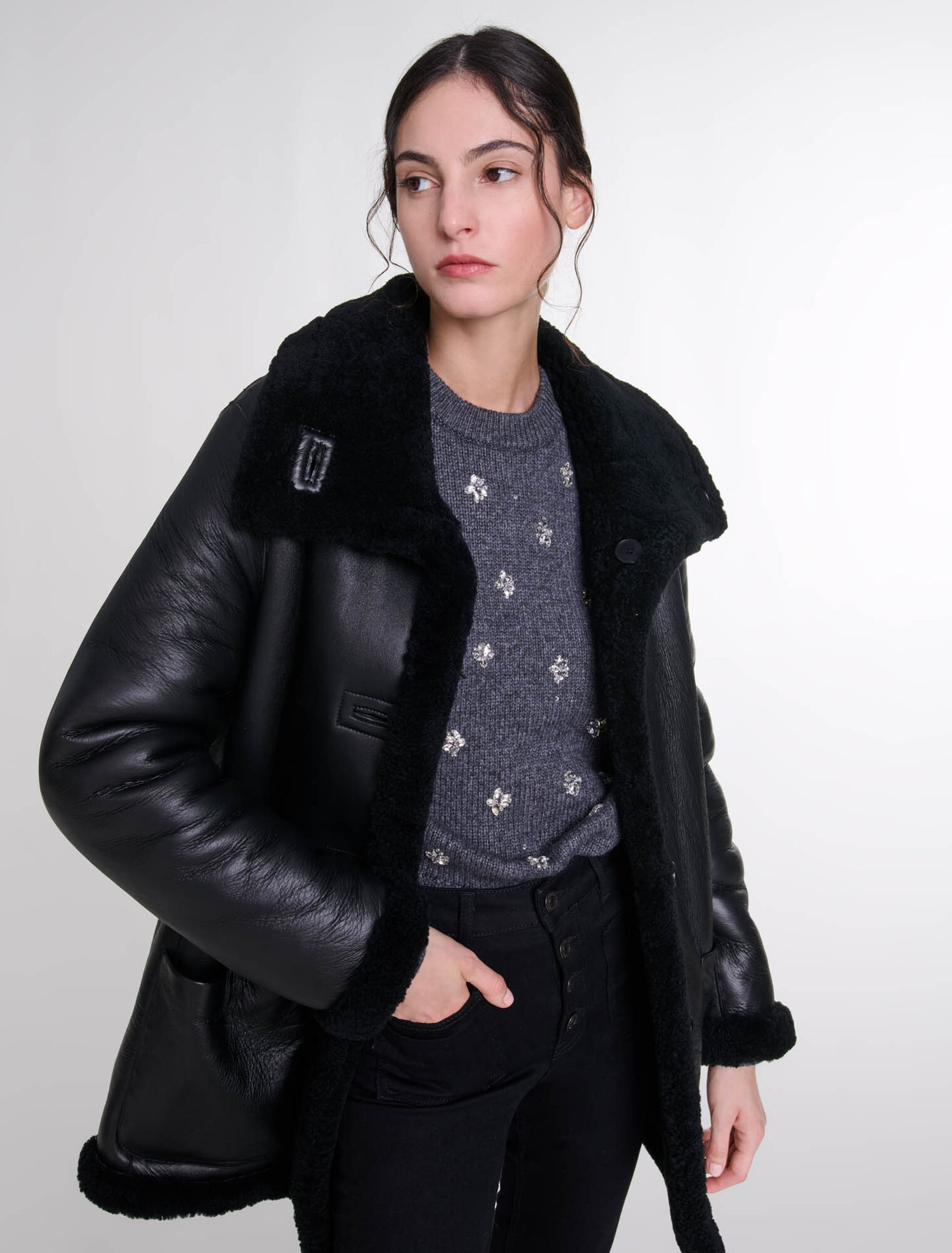 Cappotto in pelle reversibile