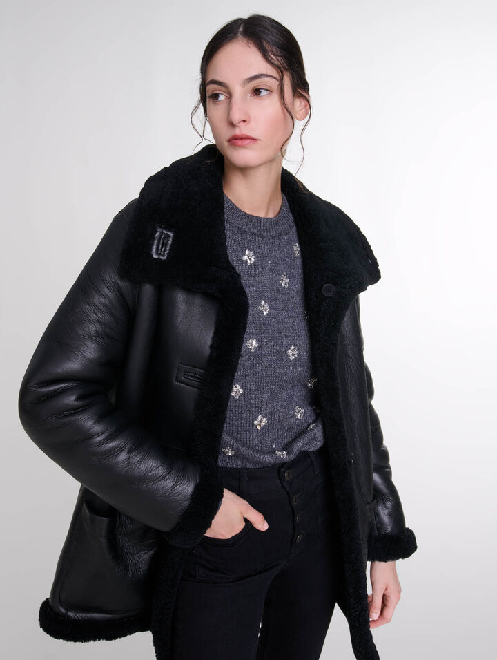Cappotto in pelle reversibile