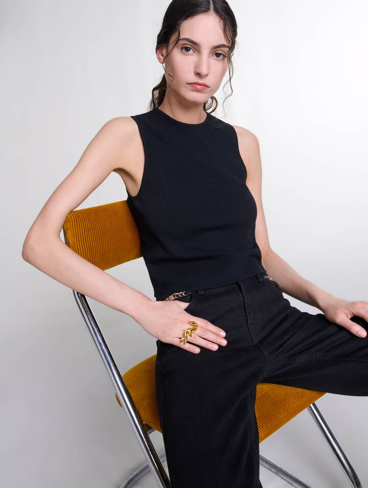 Top corto in maglia