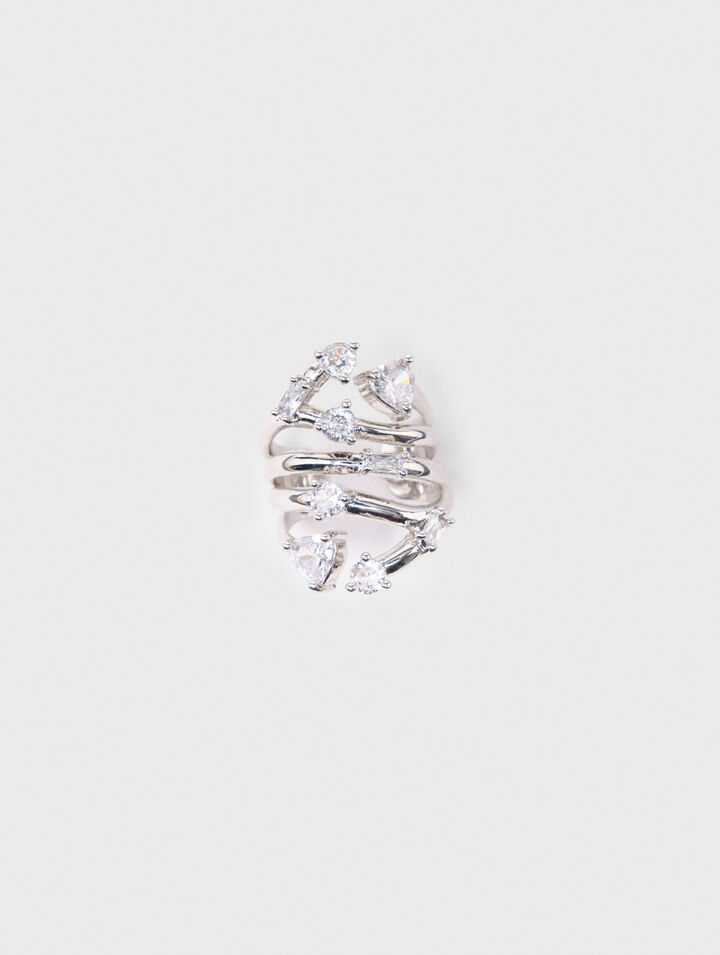 Anello multifilo con strass