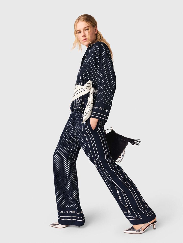 Pantaloni fluidi stampati