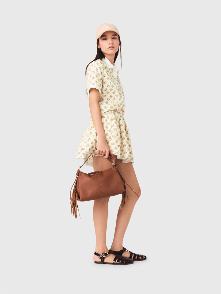 Camicia stampata con bordo a zigzag