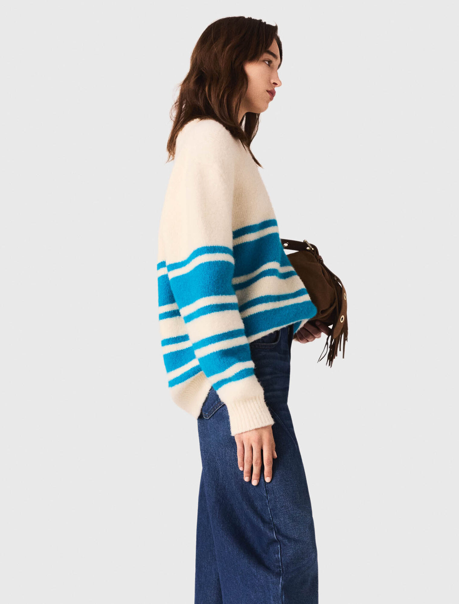 Maglione ampio in lana mélange