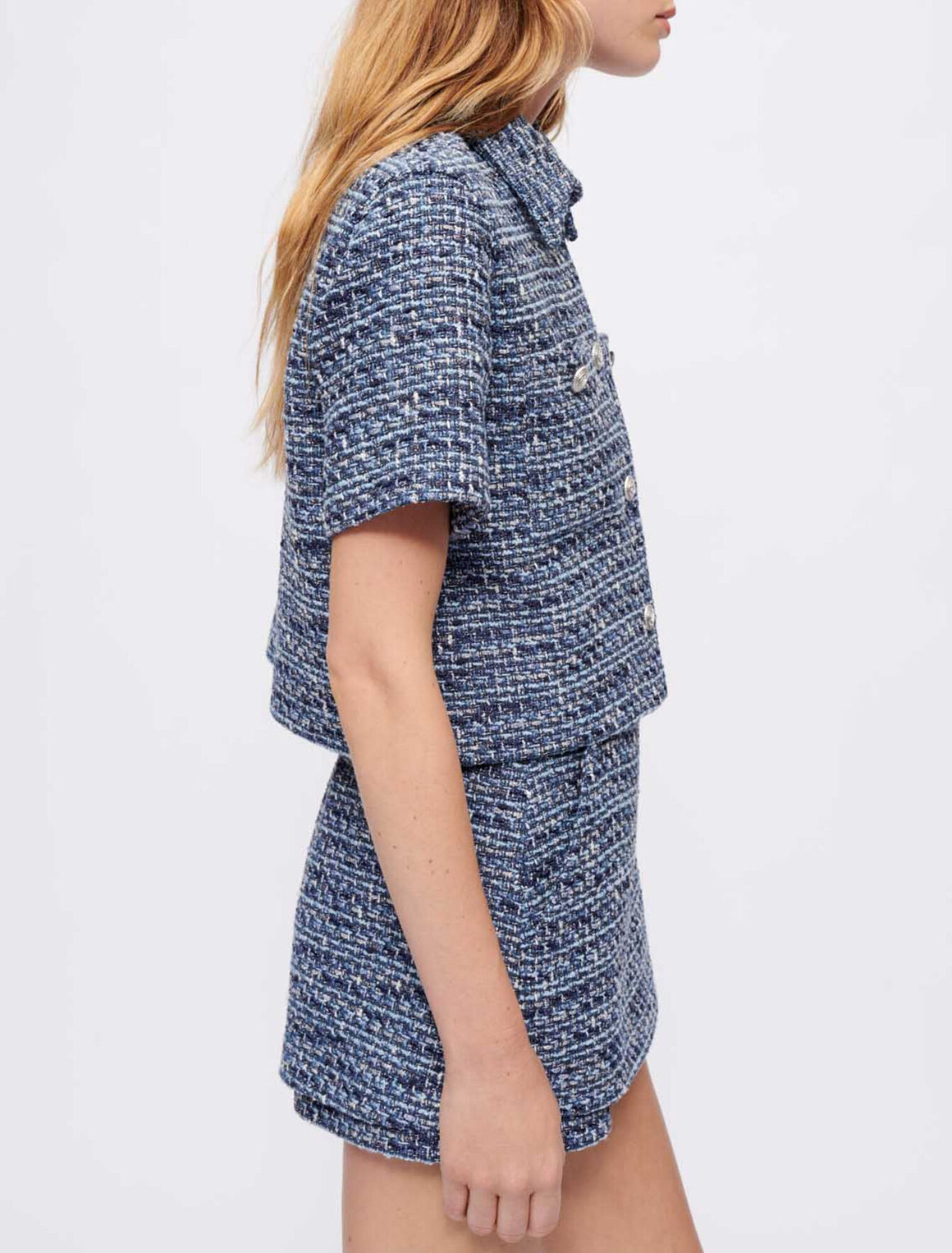 Camicia in tweed screziato