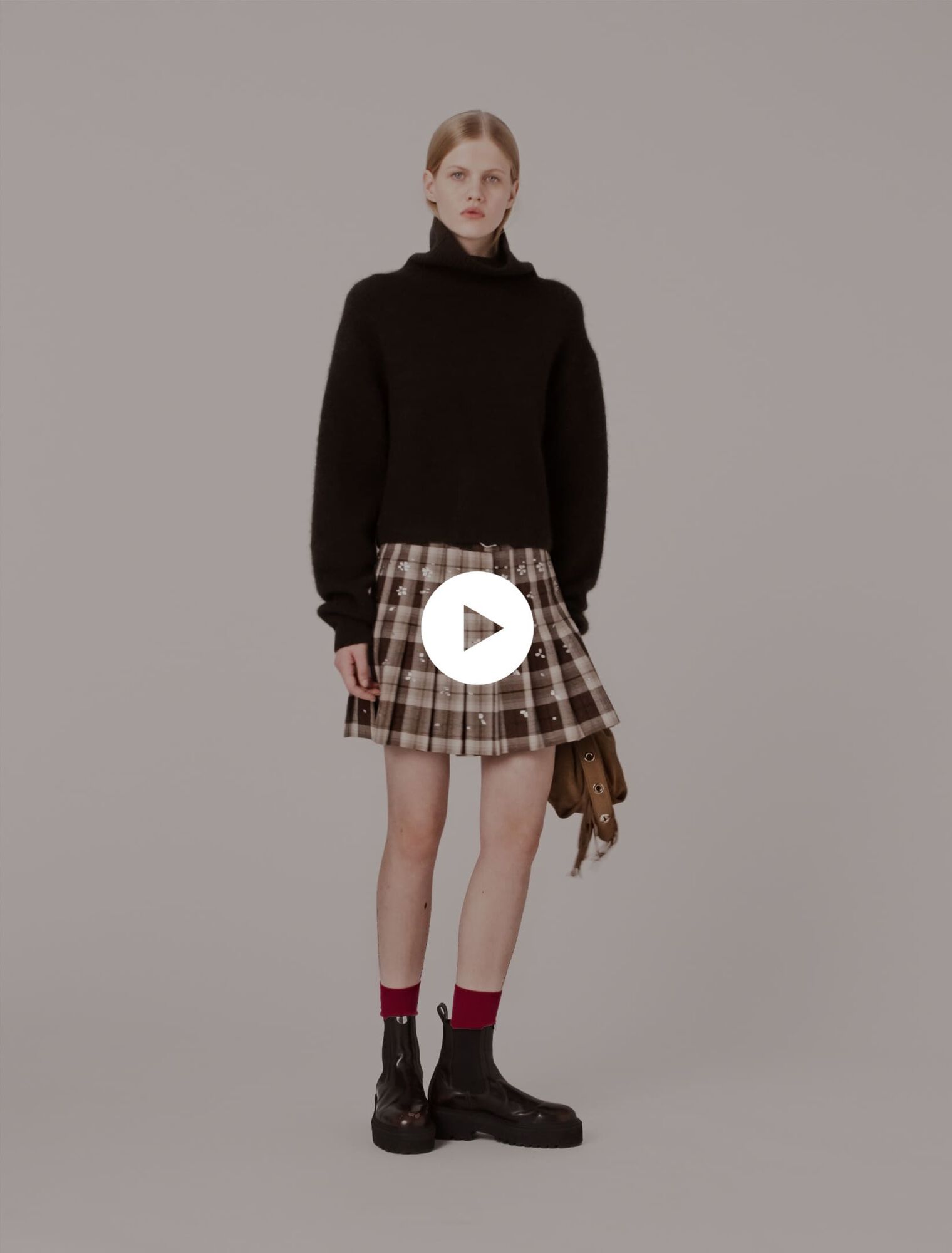 Maglione dolcevita in misto yak