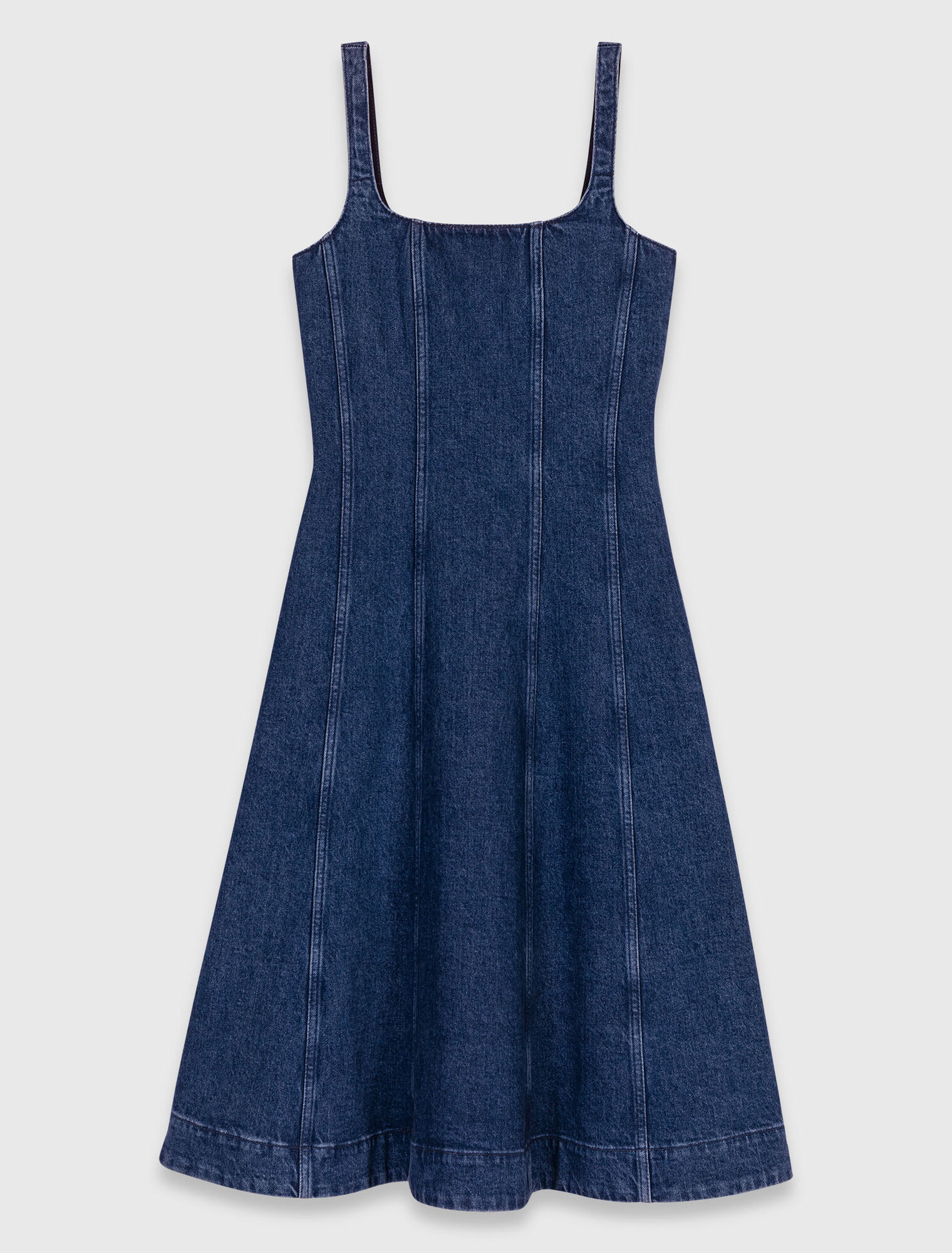 Abito babydoll lungo in denim