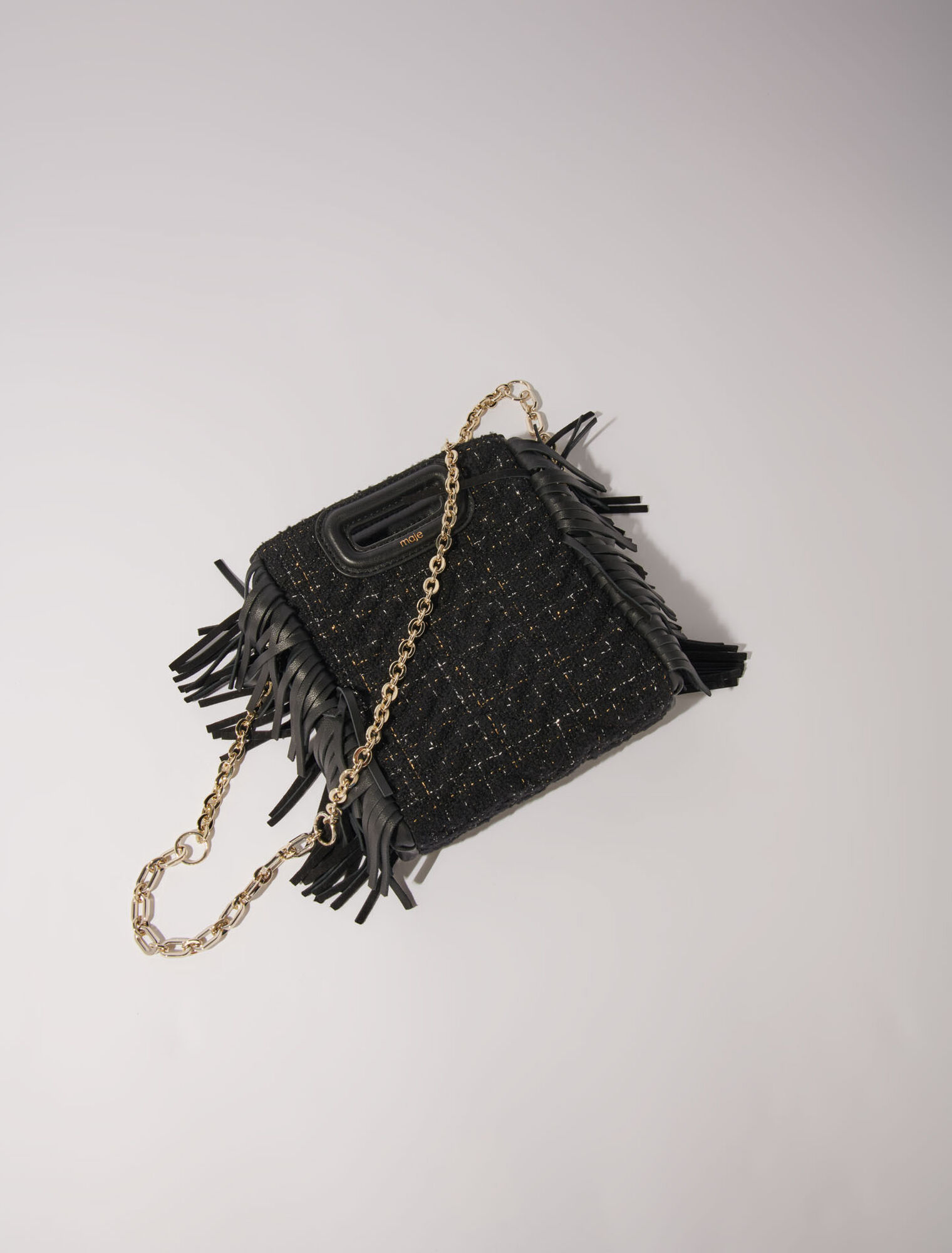 Borsa mini M in tweed trapuntato