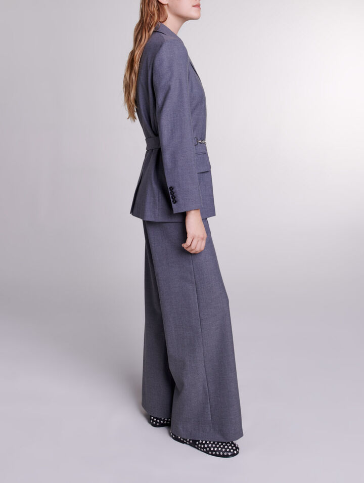 Giacca tailleur con catena in vita