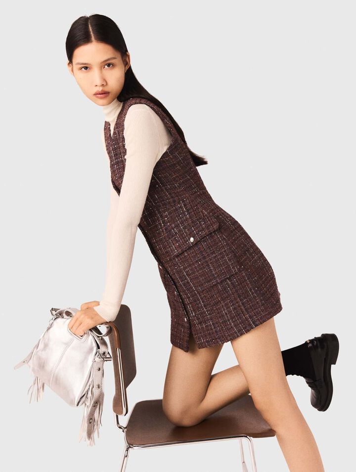 Abito corto in tweed