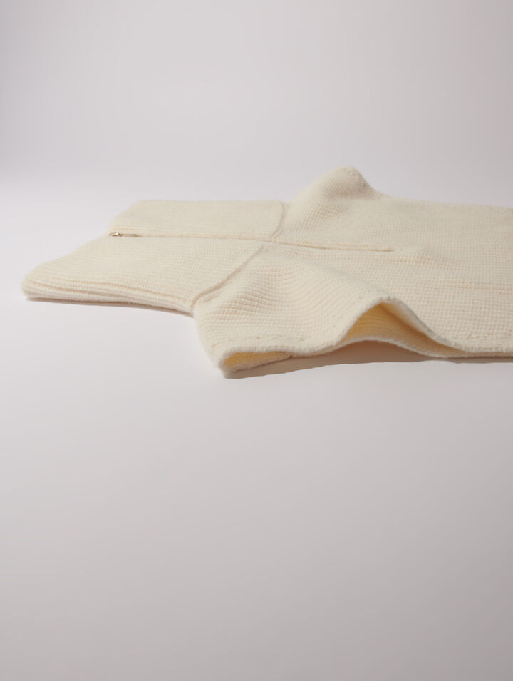 Collo con zip in lana e cashmere
