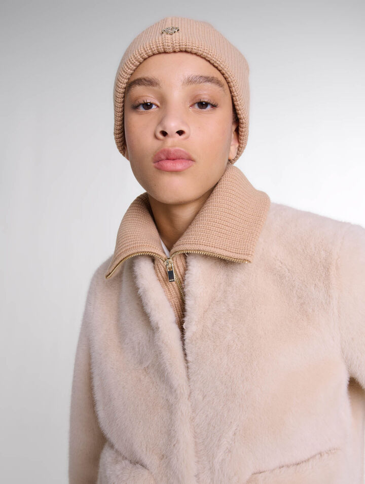 Collo con zip in lana e cashmere