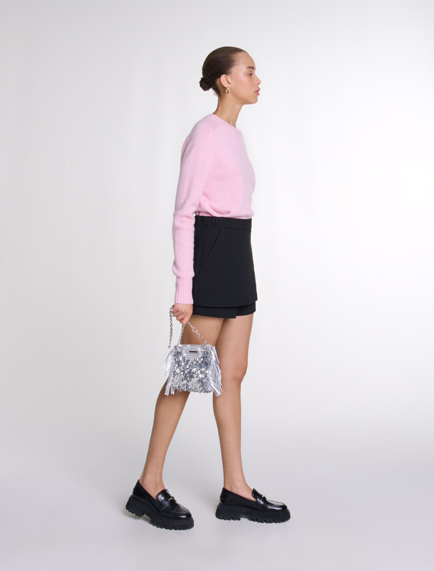 Shorts con gonna in crêpe