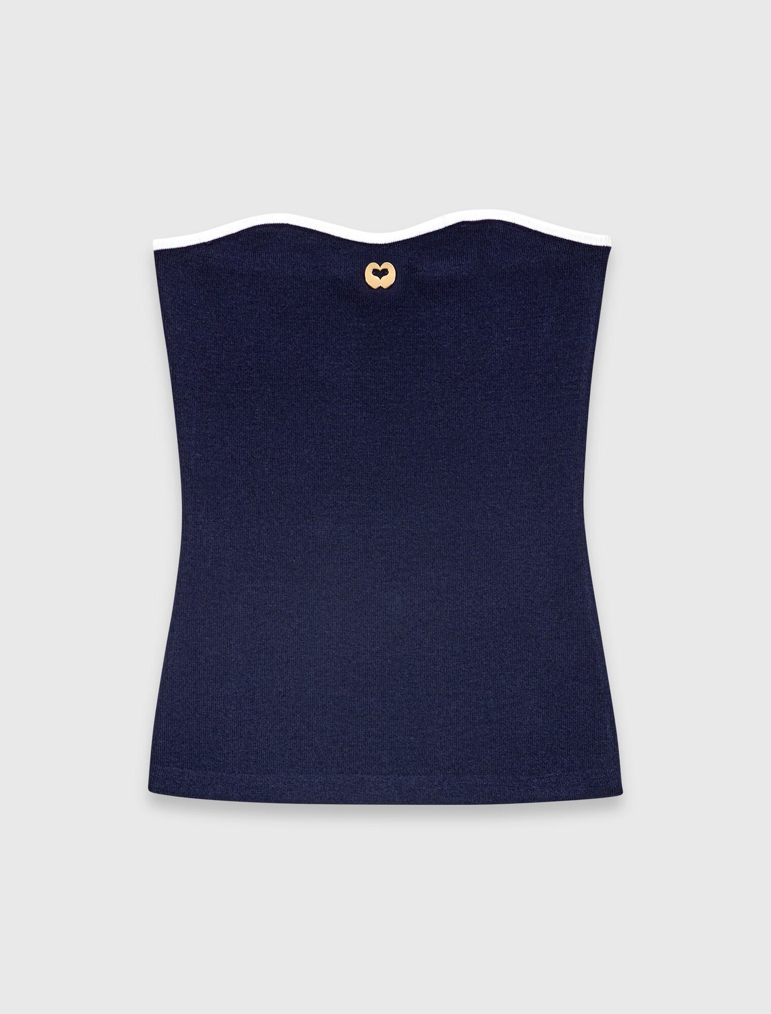 Bustier in maglia a contrasto