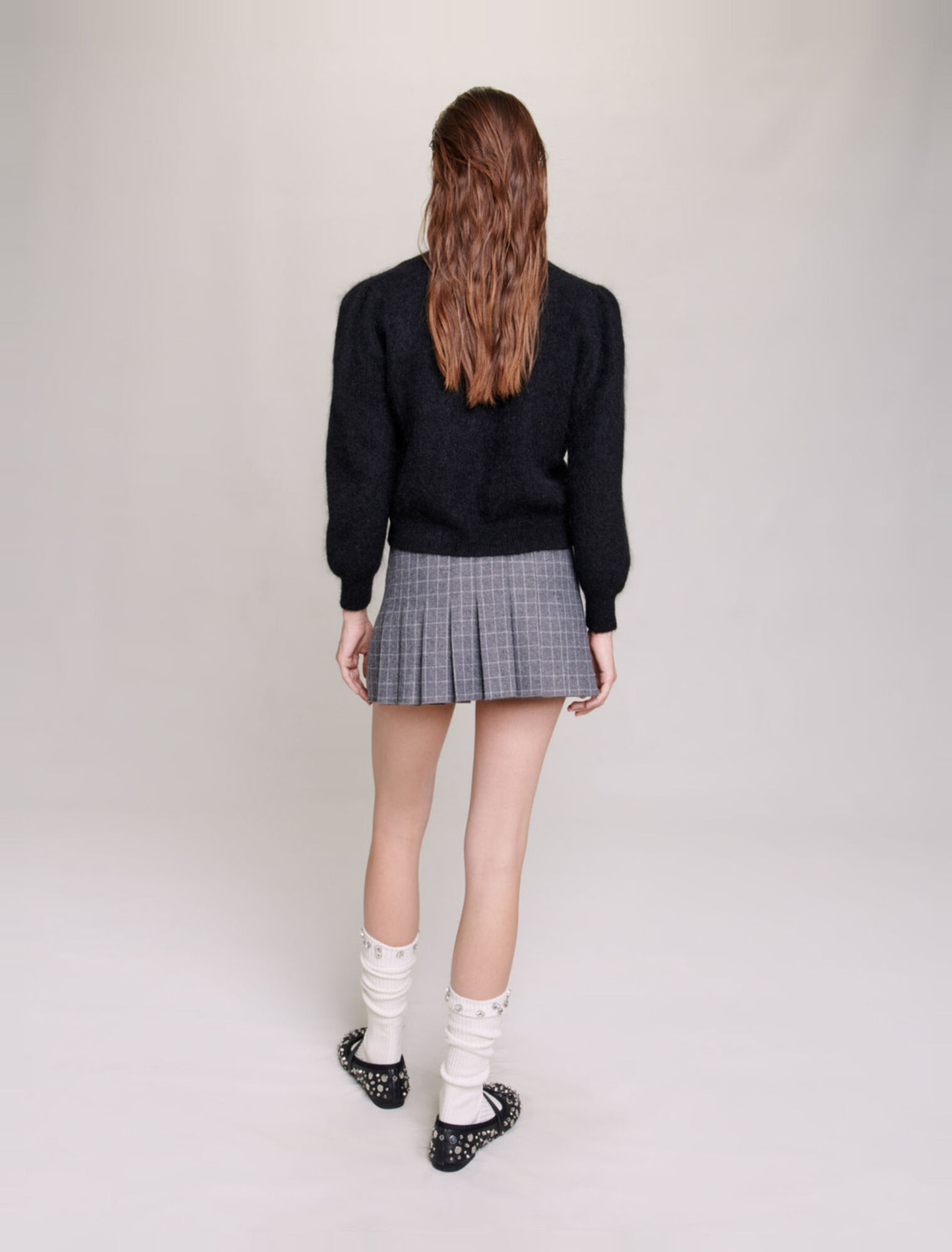 Cardigan in lana e mohair