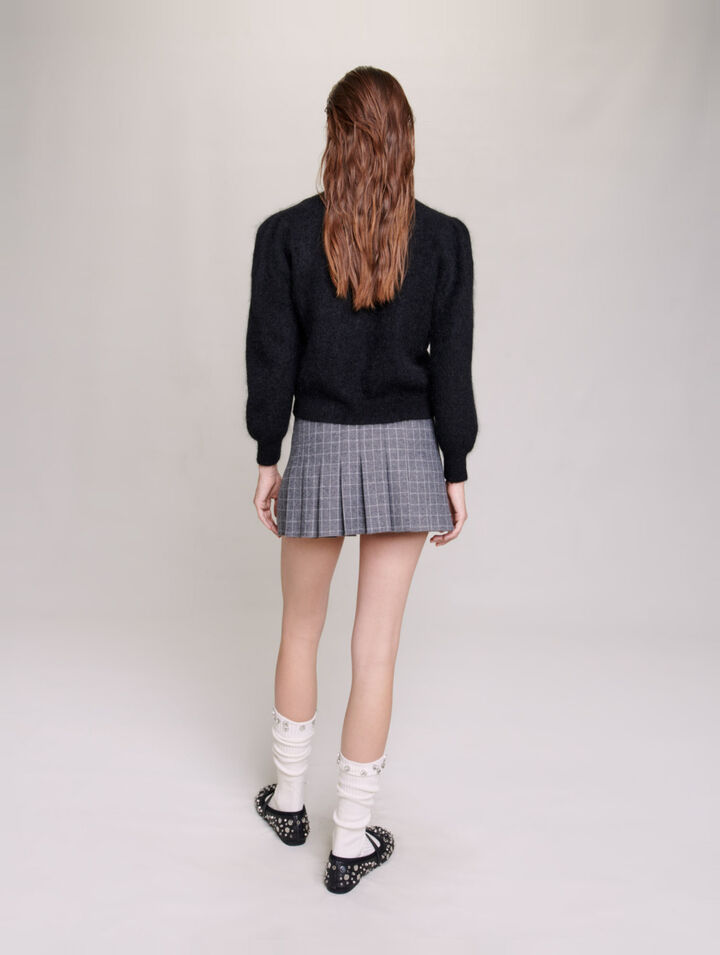 Cardigan in lana e mohair
